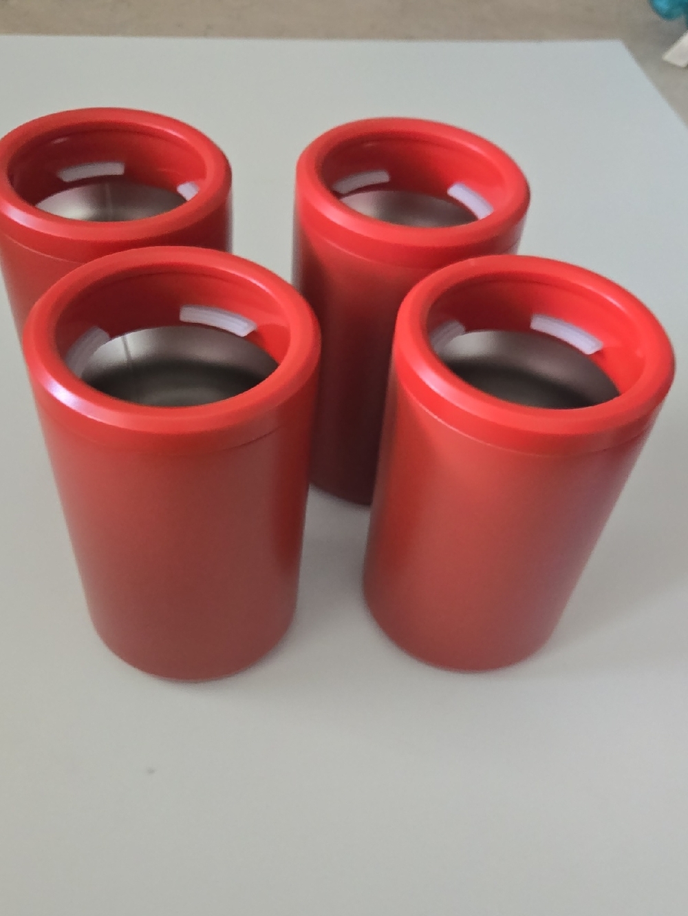 Threshold Red Stainless Steel Can Cooler Set